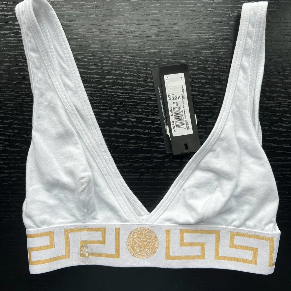 Versace Greca Border Medusa Bralette - Picture 2 of 6